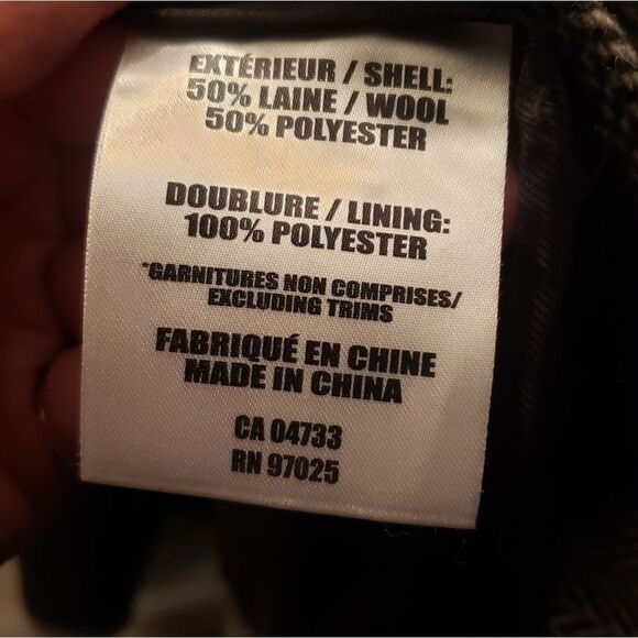 NWT - New True Karma wool blend Trench coat Large - Picture 9 of 9